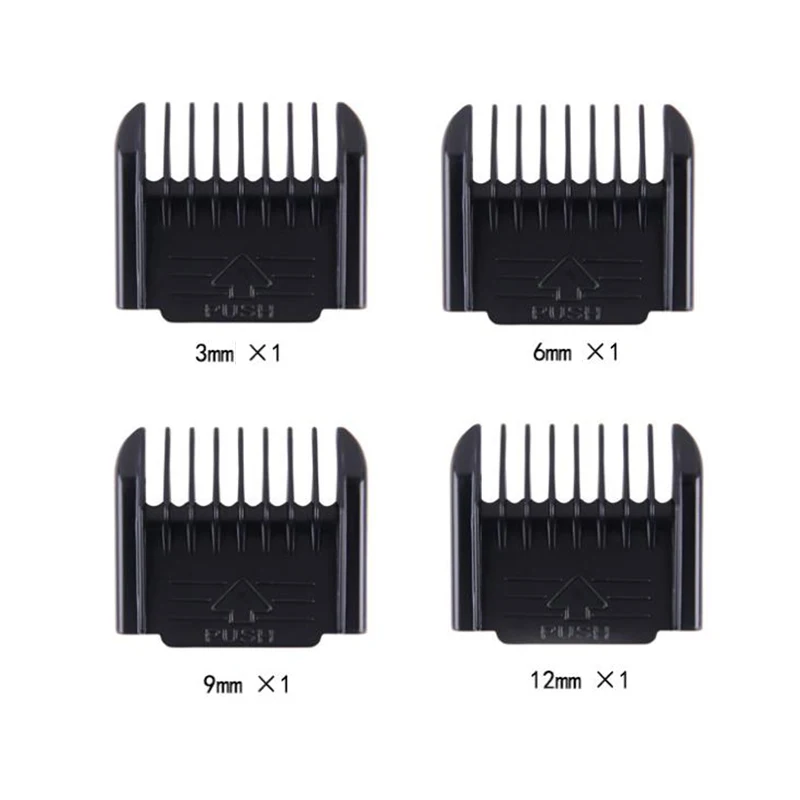 전기 클리퍼 액세서리, 4 개 컷 클리퍼 리미트 빗 가이드 부착 크기, 이발사 교체, 3mm,6mm,9mm,12mm