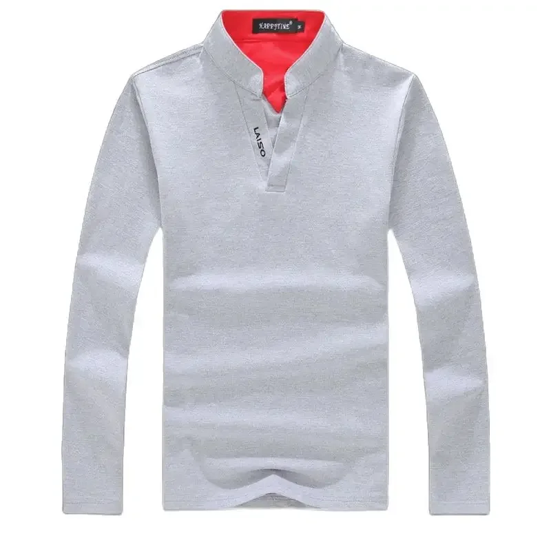 

Мужская белая рубашка-поло с v-образным вырезом, дышащая и устойчивая к морщинам, классическая приталенная посадка для делового повседневного использования, офиса, гольфа или повседневного использования