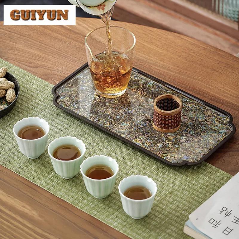 صينية الشاي الباكليت الميلامين أم اللؤلؤ ورنيش صينية الشاي أطباق فاكهه مجففة القهوة تخزين مجلس إبريق الشاي حصيرة أطباق للتقديم