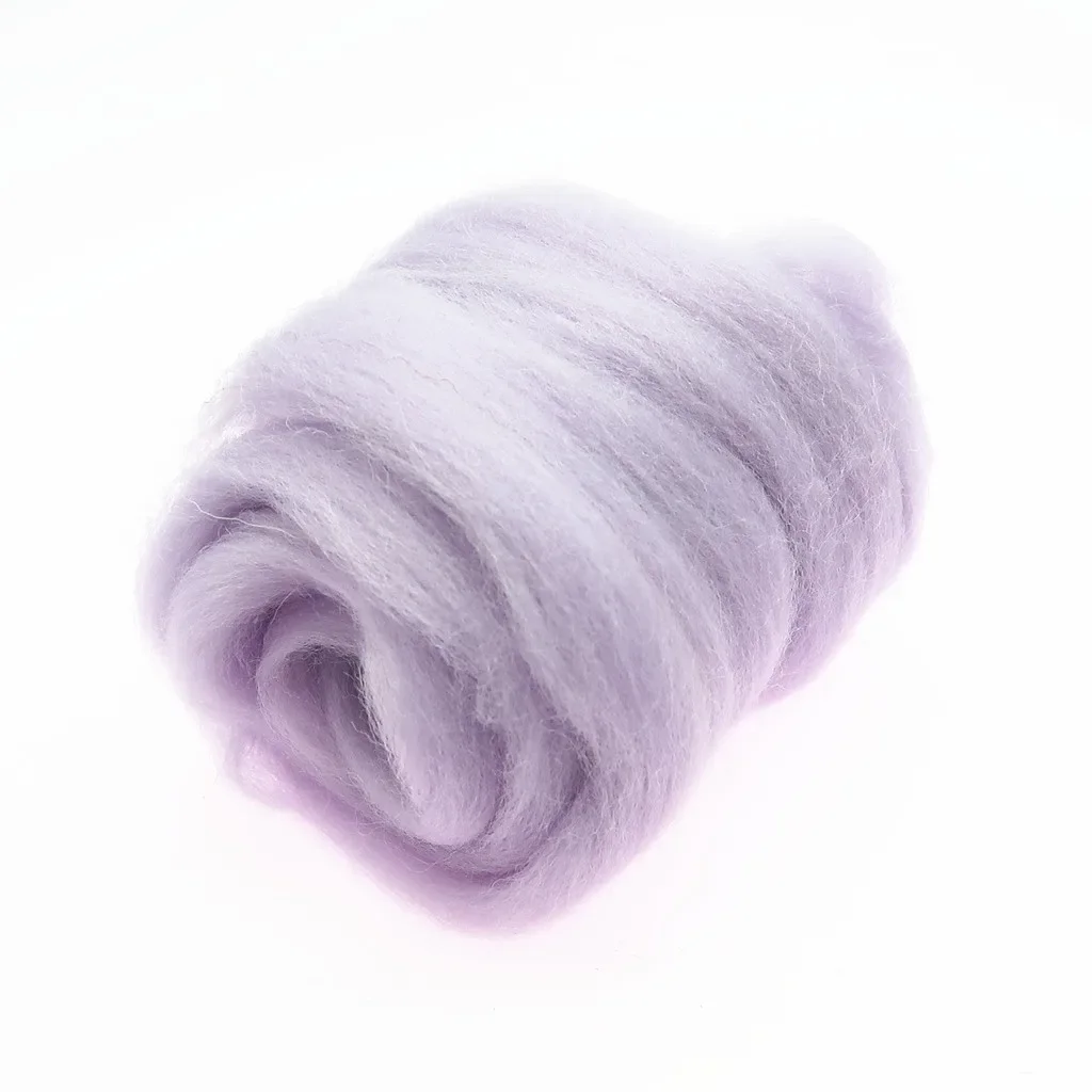 66S Purple Color Series Wool Fibre  for Needle Felting Wet Felting Wool Felting Handmade Spinning DIY Craft Materials