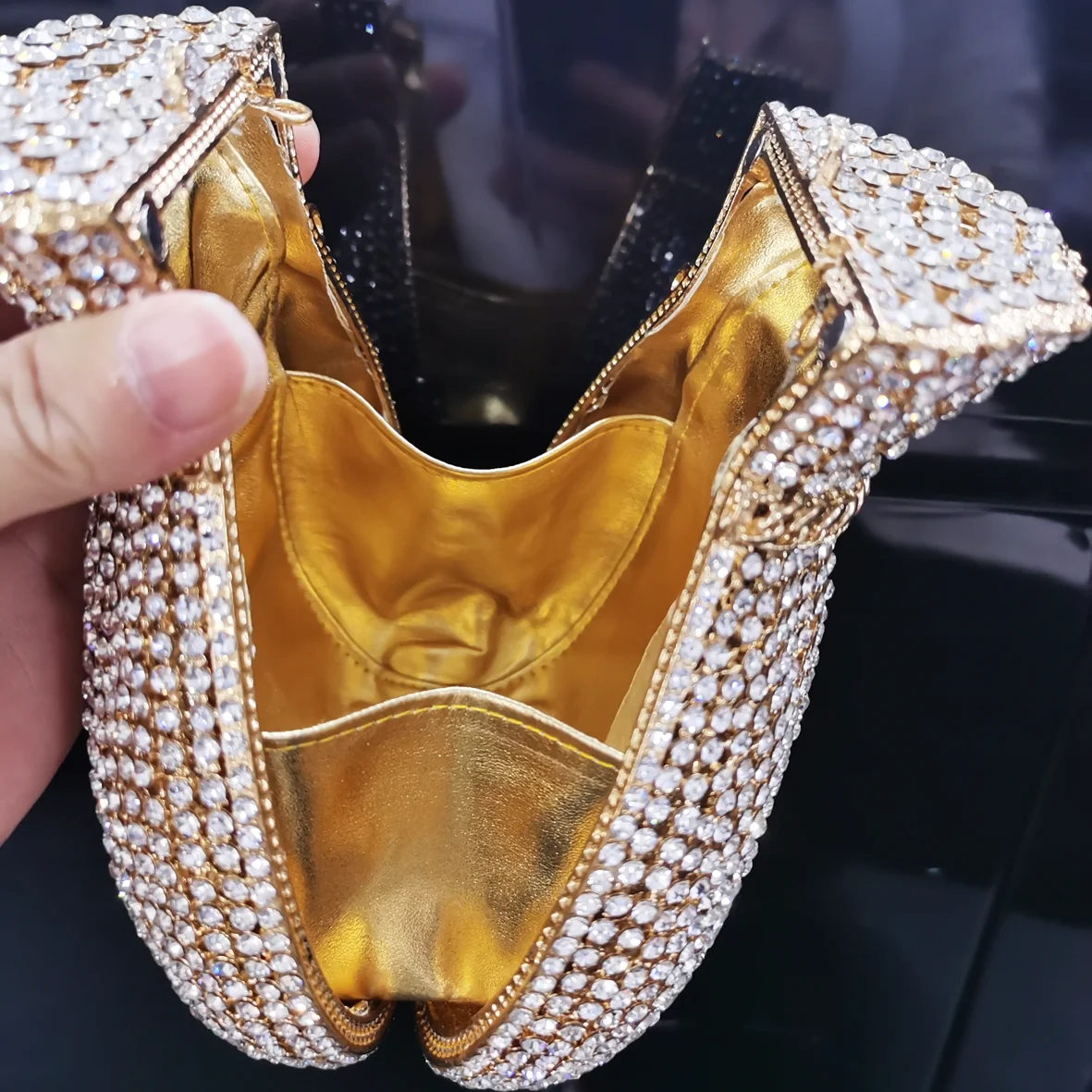 New Women Money Clutch Crystal Wedding Party Purse Designer Ladies Diamond Dinner Clutches Rhinestone Shoulder Handbags Wallet