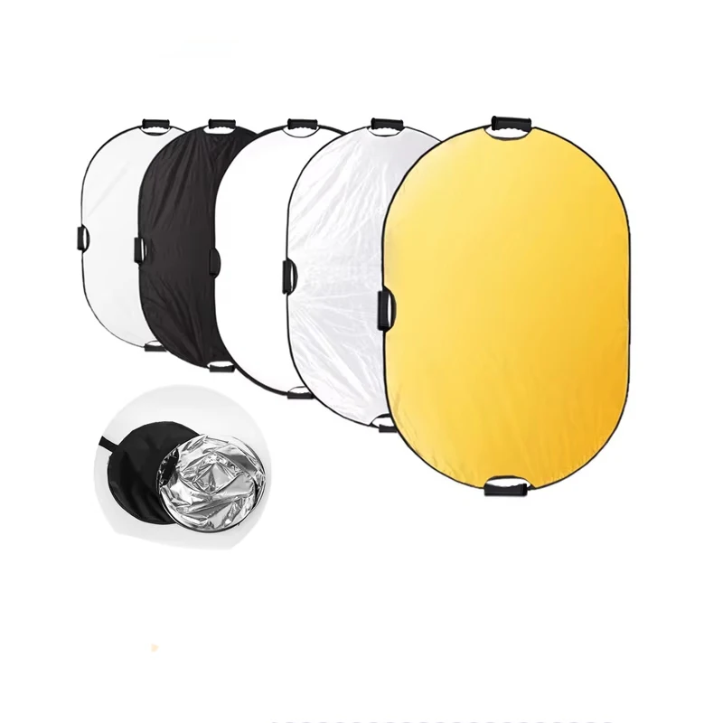 100*150cm 5 in 1 Multi Disc Photography Studio Photo Oval Collapsible Light Reflector handhold portable photo disc