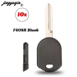 jingyuqin 10szt Transponder Key Shell Car Key Blanks Case For Ford C-Max F350 Escape Fiesta F150 Mustang FO38R Blank Key Blade