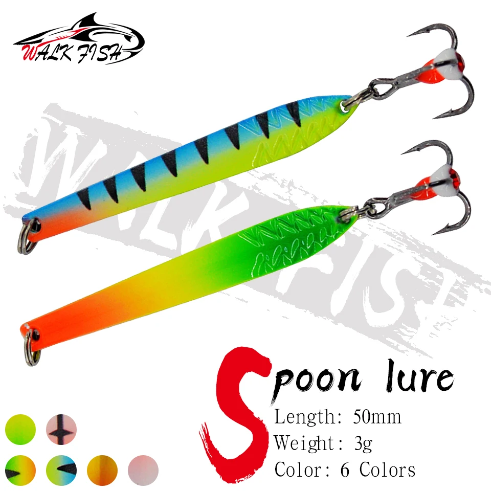 WALK FISH Jig de pesca en hielo – Cuchara de invierno metálica - imagen 4
