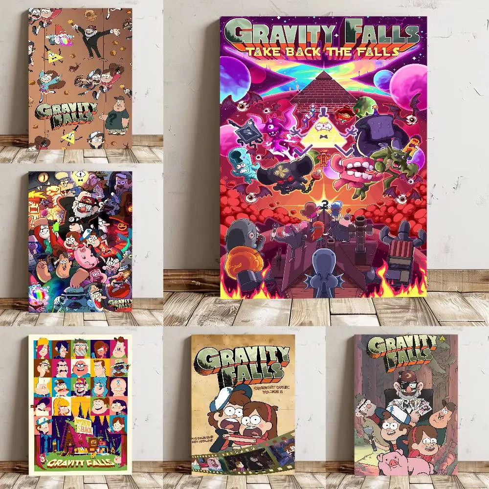 Klassisches G-Gravity F-Falls-Filmplakat, hochwertiger Druck, wasserdicht, Wandkunst-Aufkleber für Bar, Wohnzimmer, Dekoration, Geschenk