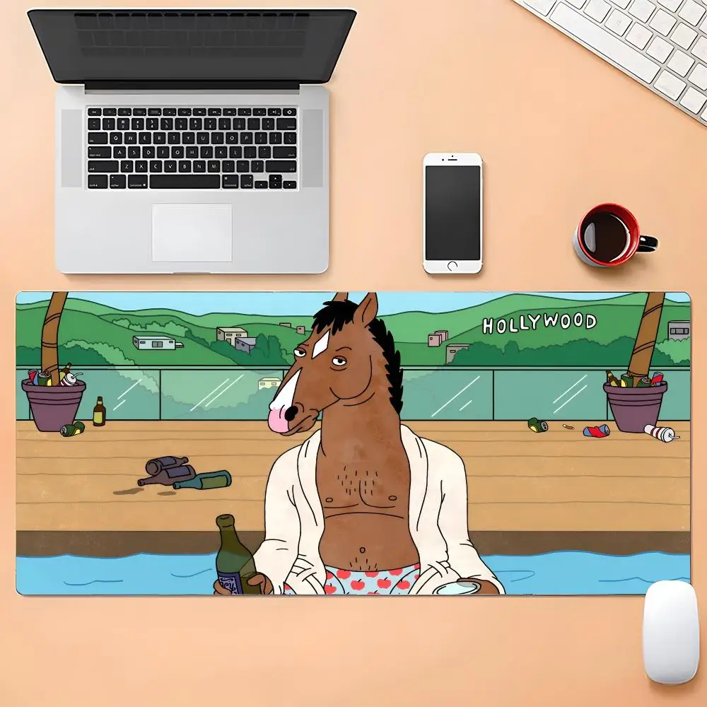 Cartoon B-BoJack Horseman Mouse Pads Multiple Sizes Large Square Computer Office Game Table Mats Rubber Anti-slip Mousepads
