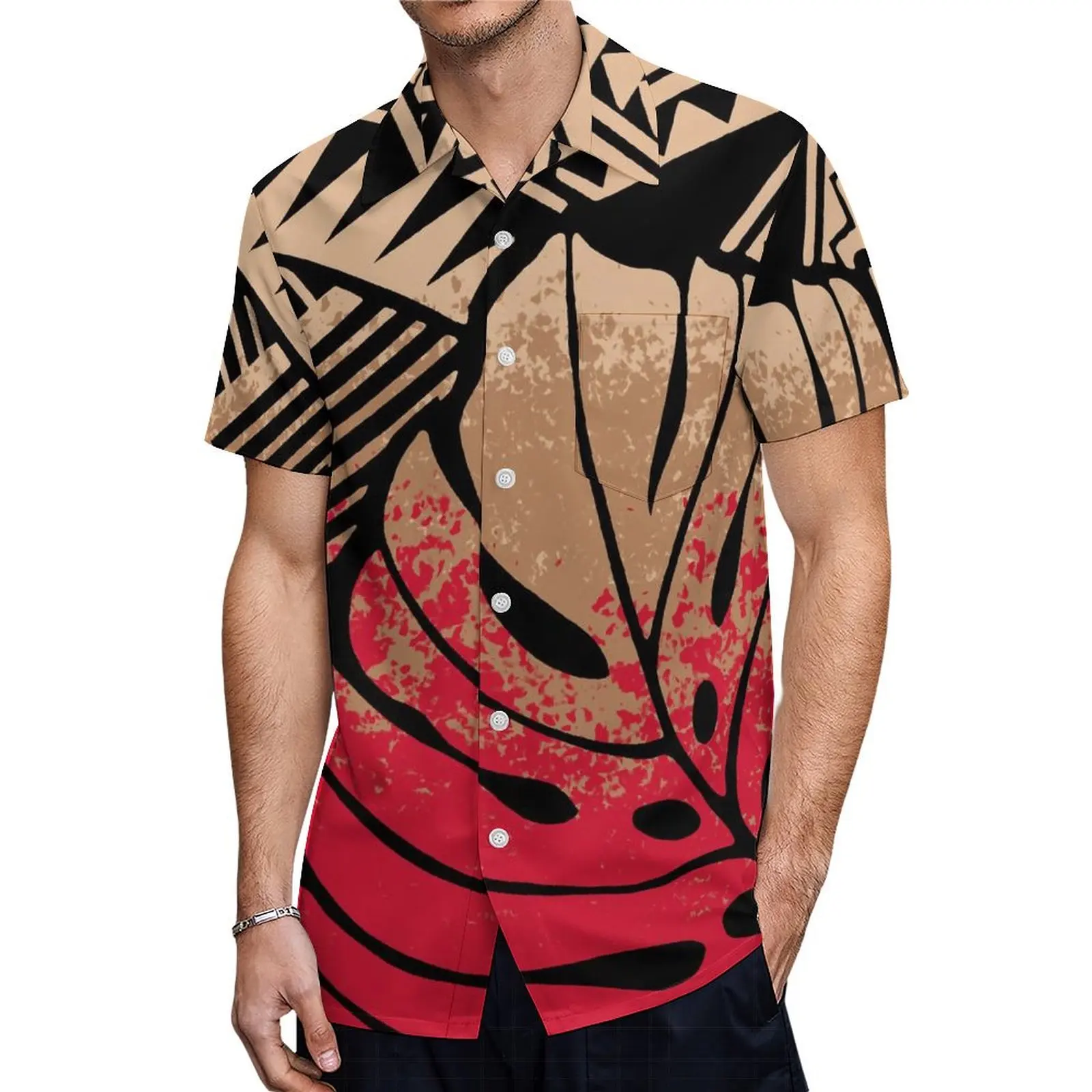 MUMU-vestido personalizado estampado con cuello cuadrado para hombre y mujer, traje de parejas polinesianas, camisa de la isla del Pacific, Hawái