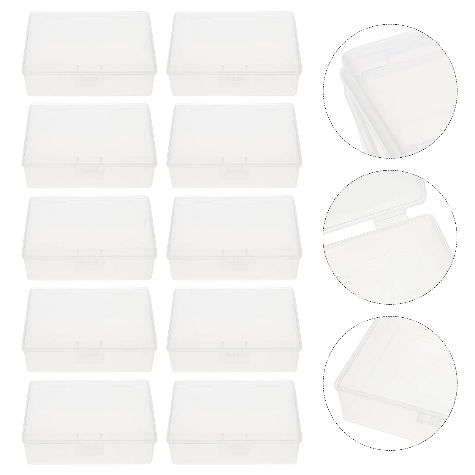 

10 Pcs Holder Business Card Case Transparent Storage Take Away Convenient Accessory Supply