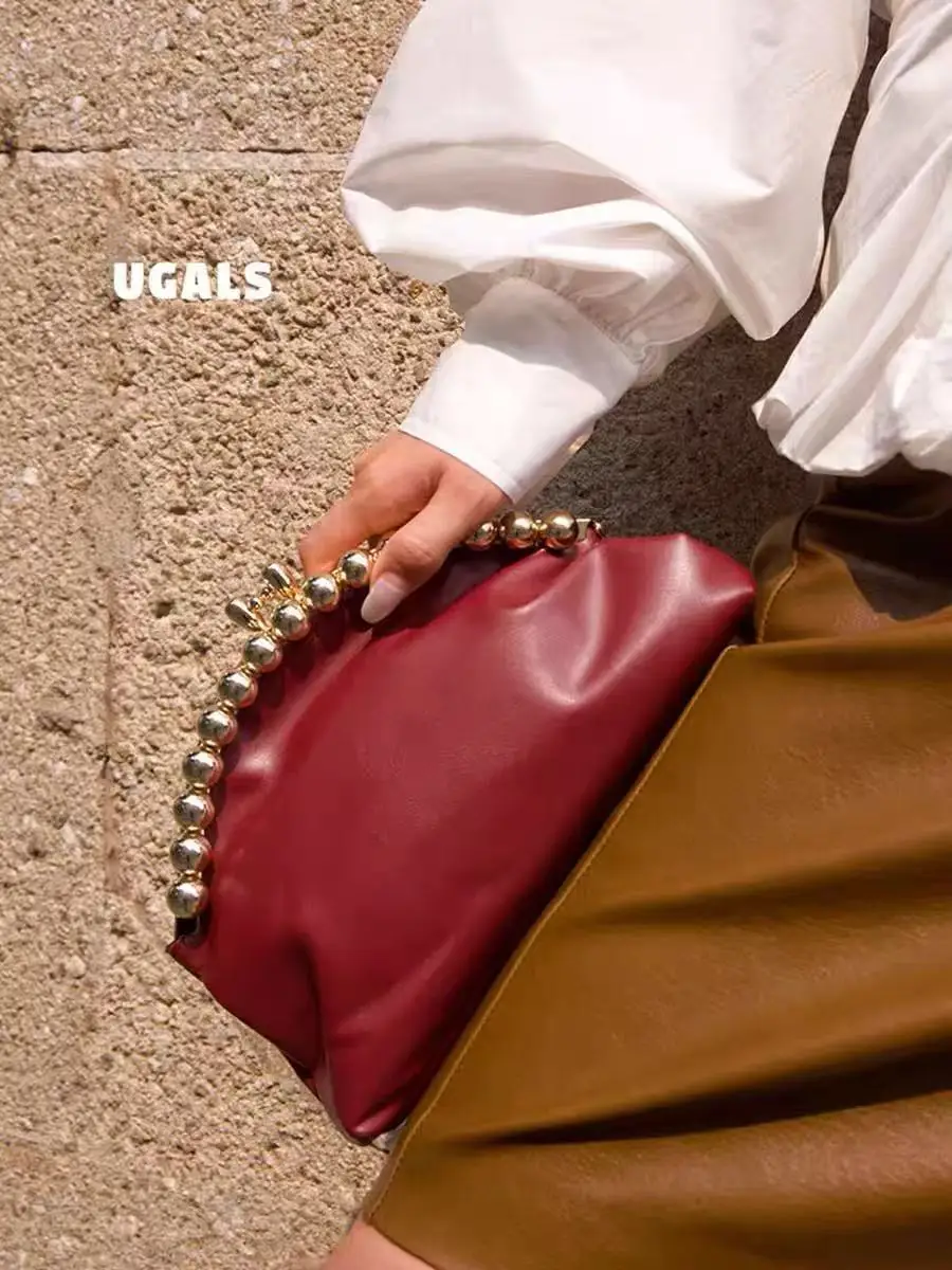 

Luxury Clutch Purse For Wedding Or Banquet Fashion Cloud Bag Textured PU Women Handbag Female Shoulder Crossbody Bag