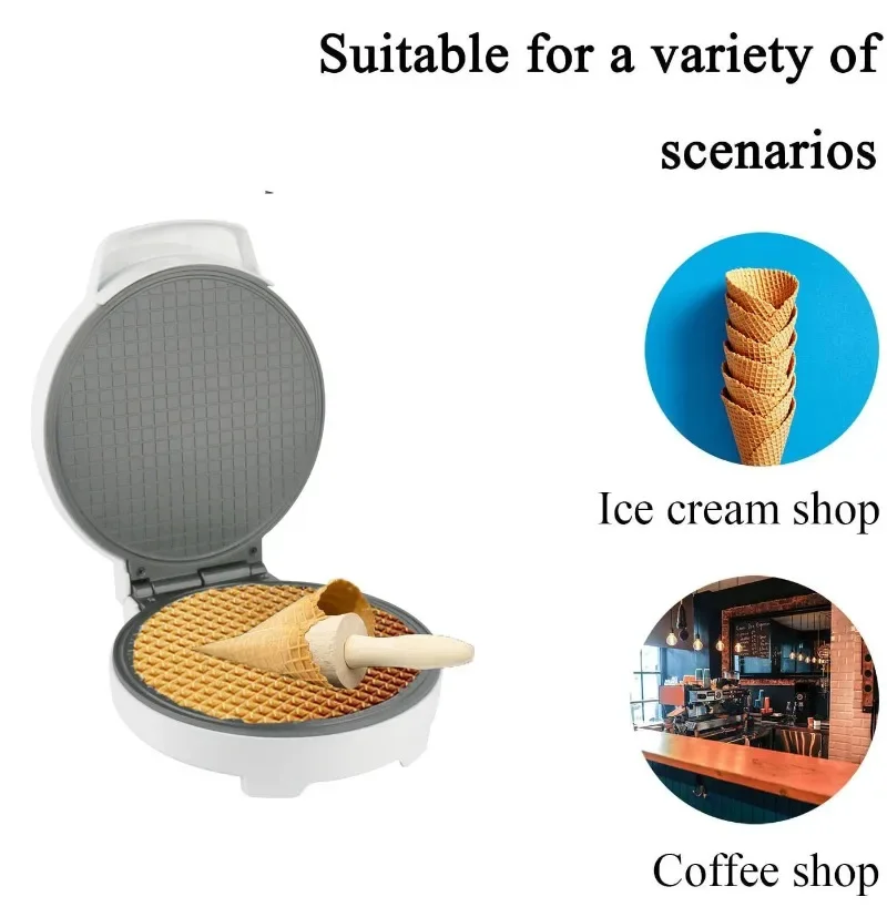 Waffle Maker Electric Roll Maker Waffle Baking Pan Ice Cream Cone Machine for Home EU 220V Breakfast Maker Kitchen