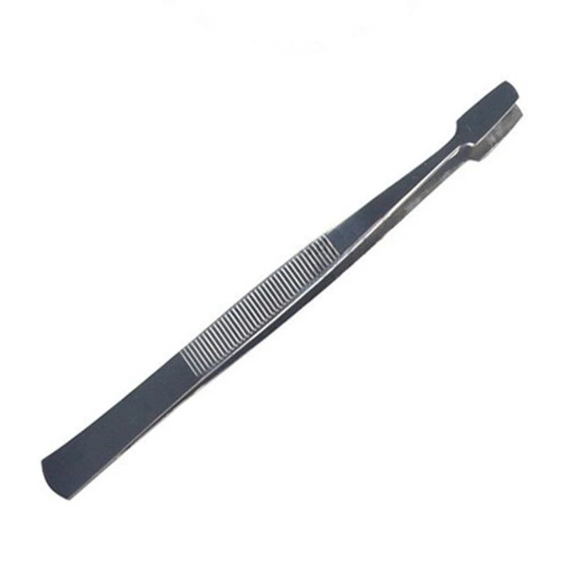  Stamp Tweezers Philately Stamp Collecting Tools Stainless Steel Flat Paddle End