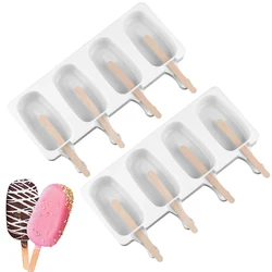 3/4 Cell Heart Shape Silicone Ice Cream Mold Reusable Homemade Popsicle Maker Mould Chocolate Tray Mousse Dessert Ice Cream Tray