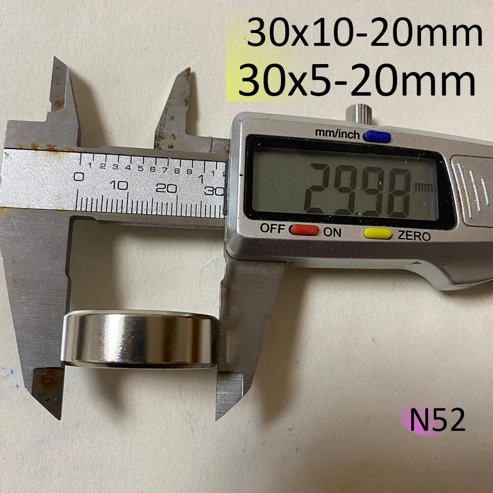 N52 Ring 30x3-20 30x5-20 30x10-20  Hole 20 Standard Axial Magnet Ring Round Circular Neodymium Magnetic Motor Generation Wind