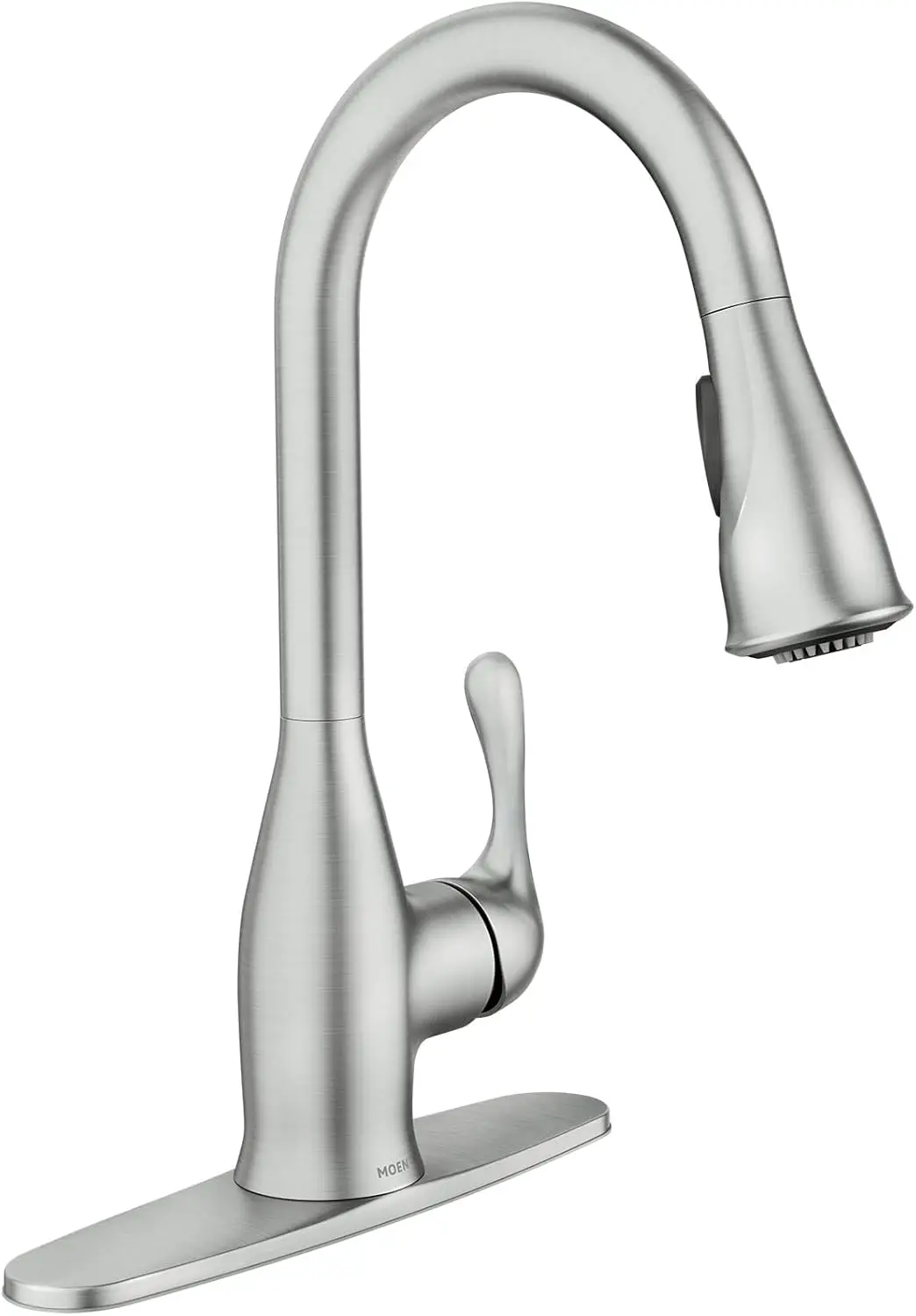 

One-Handle Pull-Down Kitchen Faucet with Power Clean Spray, Spot Resistant Stainless Steel, Easy Retract, 1 or 3-Hole Install