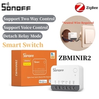 SONOFF ZBMINIR2 Extreme Zigbee Smart Switch Neutral Wire Required Safe Use Detach Relay Support Two Way Control Voice Control