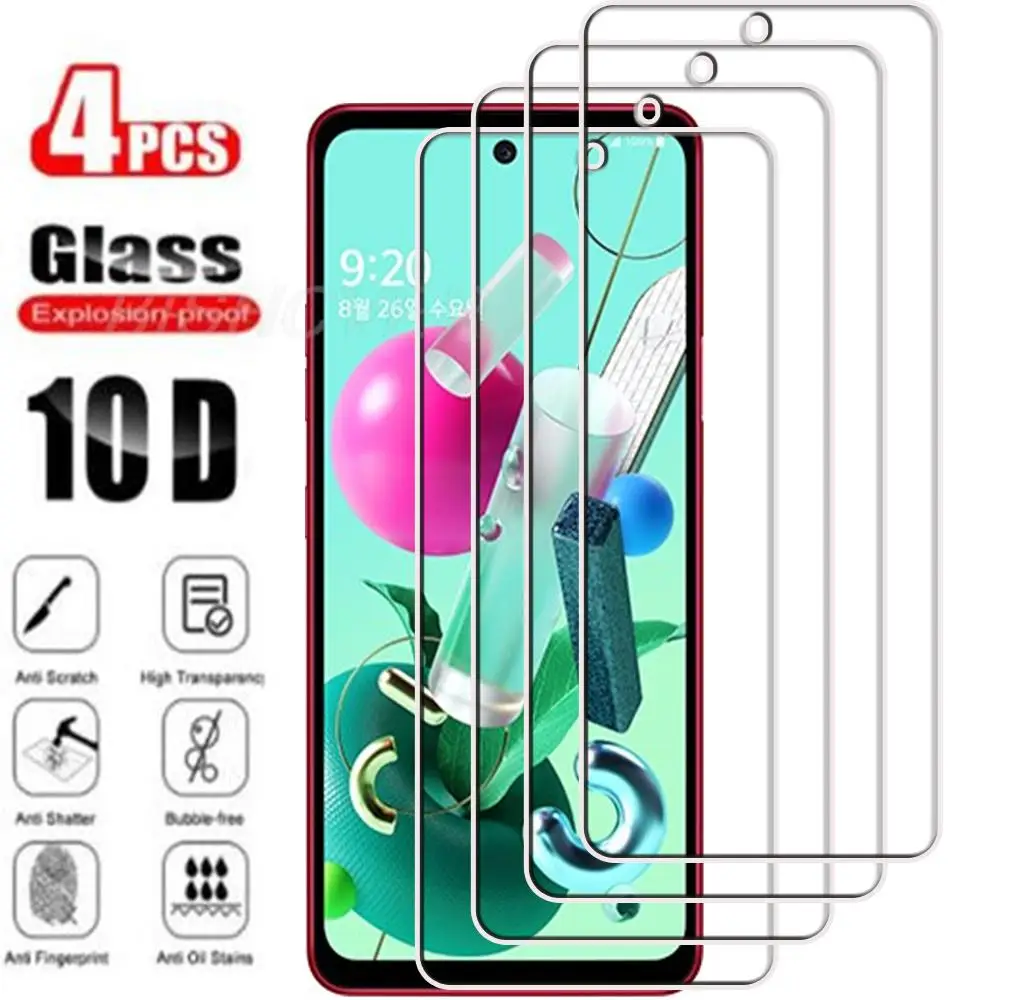 4Pcs Tempered Glass FOR LG Q92 5G 6.67