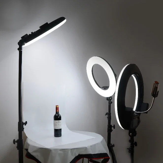 FD-480II Yidoblo white Warm & cold adjustable beauty salon make up LED Ring Light  Lamp+ 2M standing+Bag