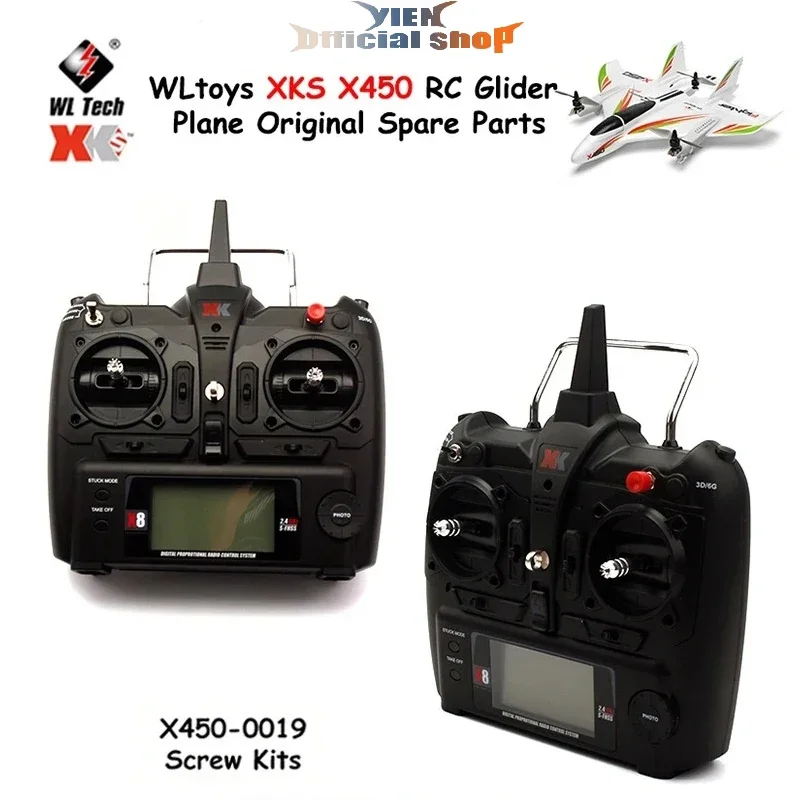 

WLtoys XK X450 RC Glider Plane Spare Parts X450-0024 Original Remote Controller 2.4G Accessories