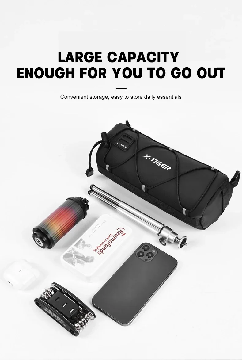 X-TIGER Fahrradtaschen Lenker Mehrzweck Schulter Sicherheit Wasserdicht MTB Rennrad Rahmen Schlauchtasche Umhängetaschen Fahrradtasche – Detail 6