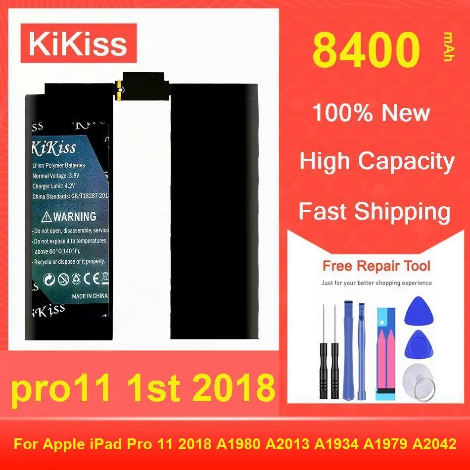 

Kikiss Battery 8400Mah Pro11 1St 2018 For Apple Ipad Pro 11 A1980 A2013 A1934 A1979 A2042