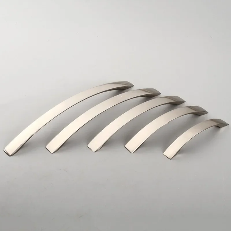 Modern Minimalist Furniture Clothing Cabinets Drawers Aluminum Alloy Double Hole Brushed Dark Invisible Door Handle Handles