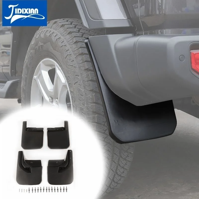 JIDIXIAN for Jeep Wrangler JL Sahara 2018 2019 2020 2021 2022 2023 2024 Car Fender Mudguards Splash Guard Mud Flaps Accessories