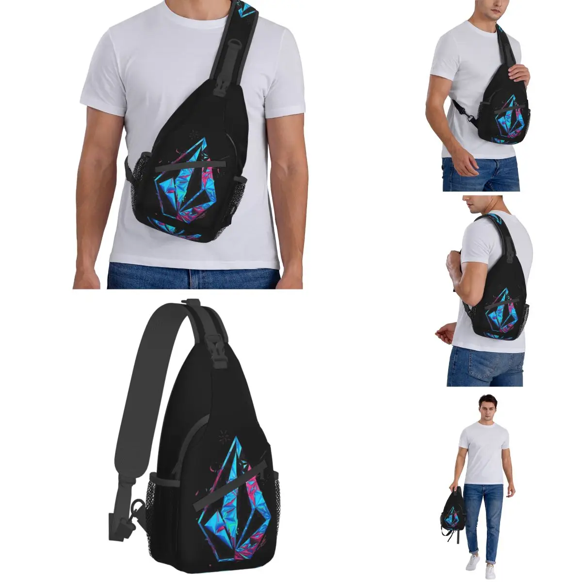 Volcoms Logo Sling Bags Merch For Unisex Fashion Strap Bag