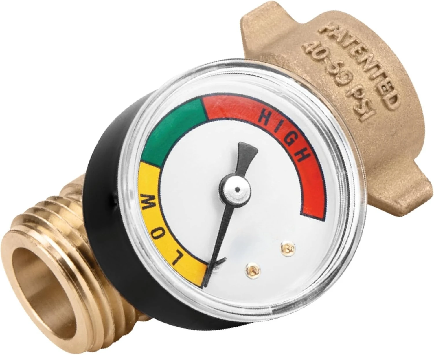 

Латунный регулятор давления воды с манометром — защищает сантехнику и шланги автодомов от городской воды высокого давления — легко читаемый манометр.