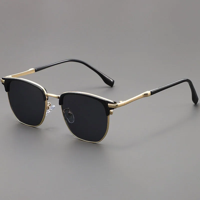 Vintage Quadratische Metallrahmen-Sonnenbrille für Männer und Frauen, Retro Unisex Mode UV400-Schutz Brillen