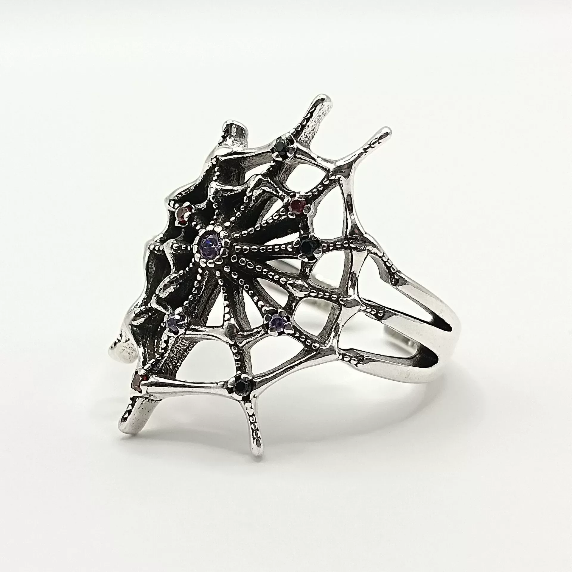 Spider Web Openwork Geometric Adjustable Rings For Men Women Fashion New Jewelry Couple Gift Party Birthday