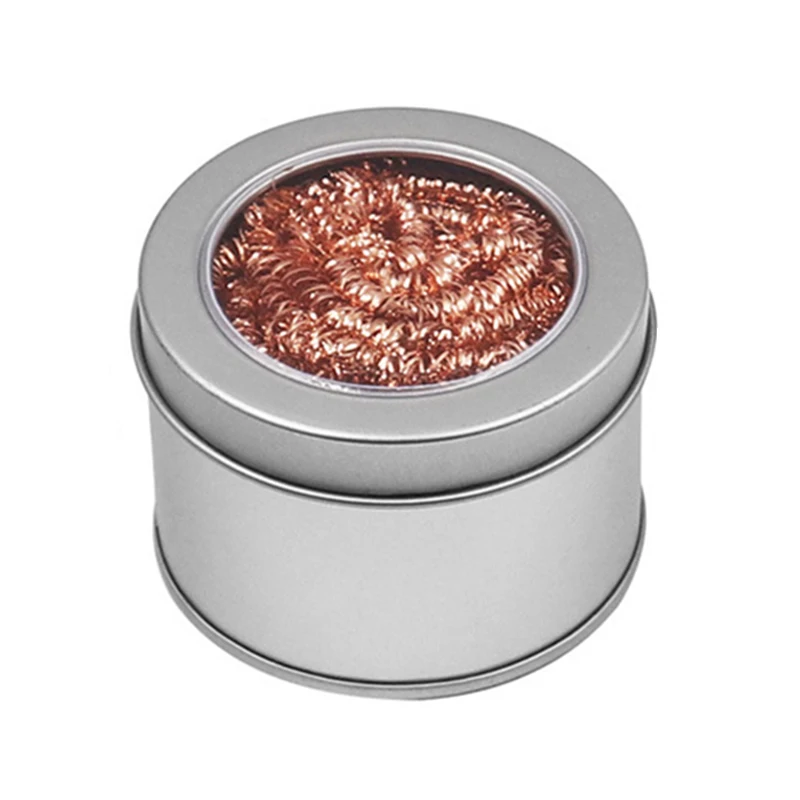 Desoldering Soldering Iron Cleaner Box Cleaning Ball Mesh Filter Nozzle Tip Copper Wire  Metal Dross Clean Ball Cleaning Tools