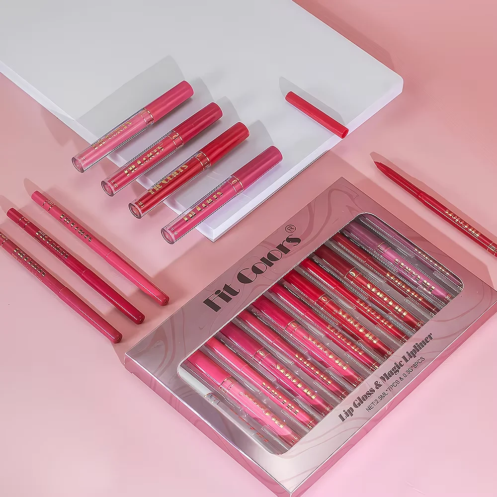 13 色演色リップグロスセット長持ち防水性と耐汗性リップメイクアップと化粧品を簡単に適用できます