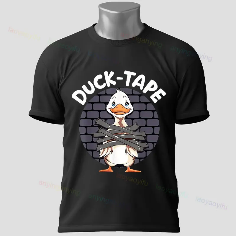 Funny "If You Can't Fix It with Duct Tape" Graphic T-Shirt Black Casual 100%Cotton Short Sleeve Humor Style Tshirt Outdoor Wear