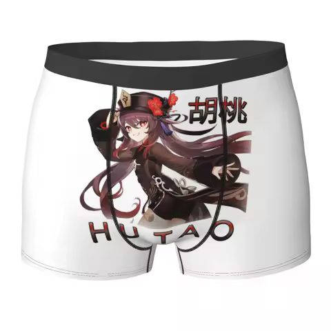 Boxer Underpants Shorts Hu Tao Genshin Impact Panties Men Ventilate Underwear for Homme Man Boyfriend Gift