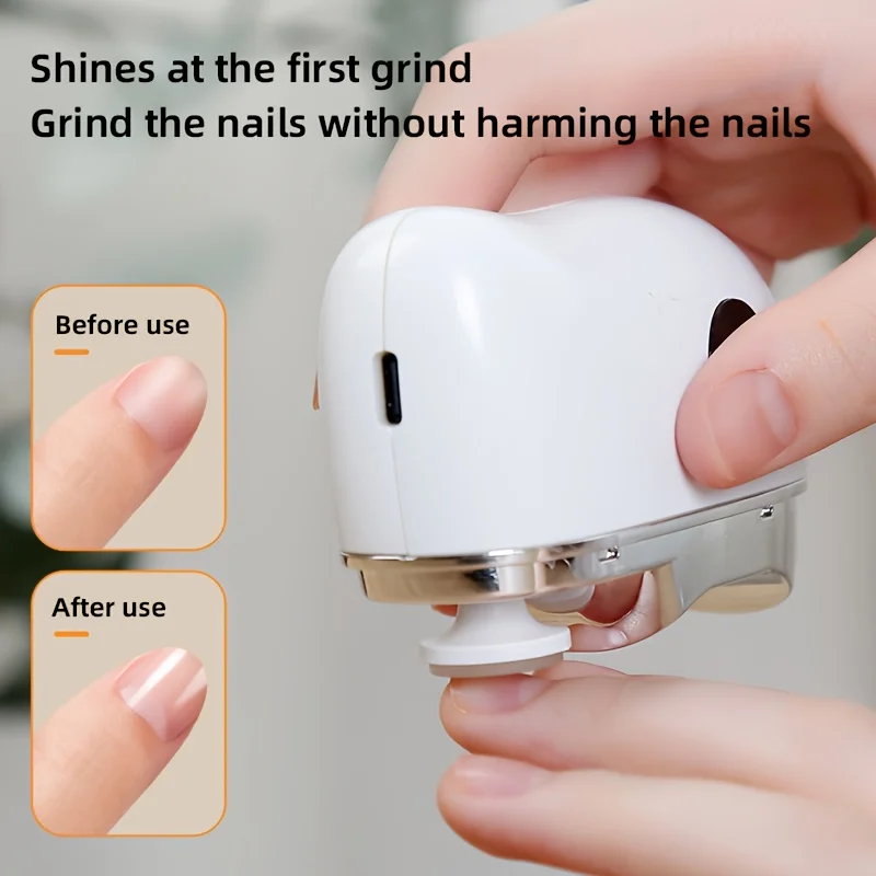 Elektrische nagelknipper slijpen en polijsten met lichte automatische nageltrimmer Oplaadbare nagelknipper manicure voor babyvolwassenen