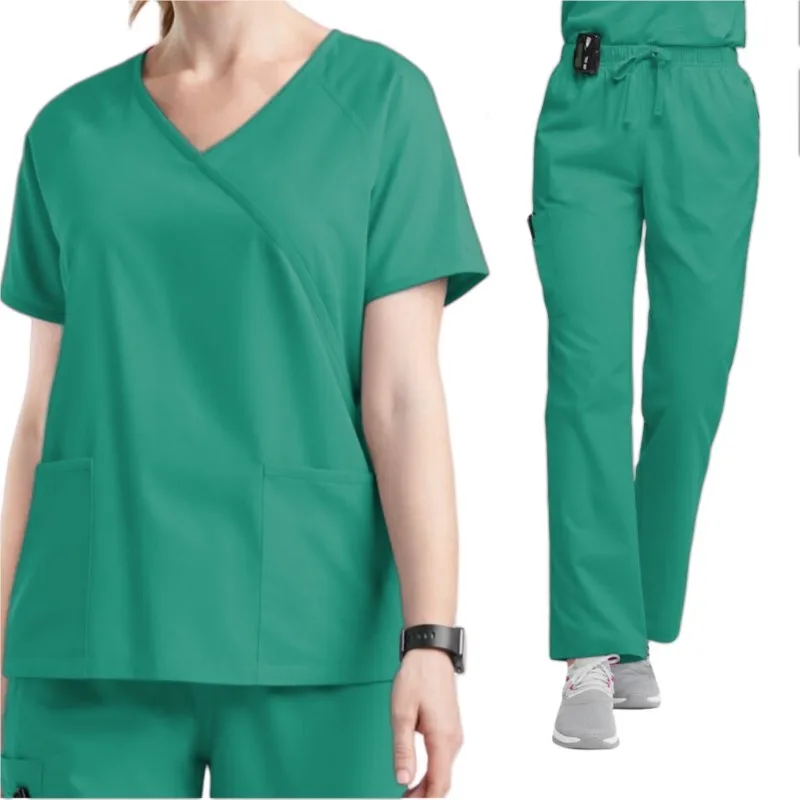 Conjuntos de uniformes médicos para mujer, Tops, pantalones, Hospital, enfermera, clínica Dental, salón de belleza, Spa, laboratorio de mascotas, ropa de trabajo