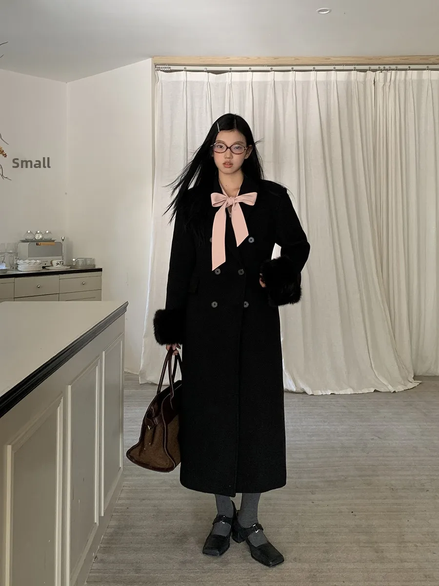 Red Celebri Woolen Coat Women's Autumn Winter 2025 New High-End Feeling Tweed Cotton Coffee Color Suit Woolen Coat