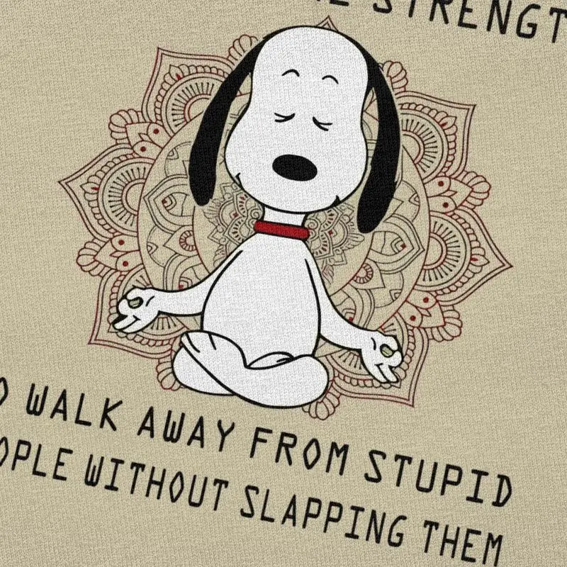 Custom Cool Cute Cartoon Snoopy T Shirt Men 100% Cotton T-shirt Leisure Tee Tops Fashion Tshirt