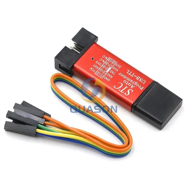 Programador automático MCU STC 51, descargador de microcontrolador, 3,3 V, 5V, Universal/Cable de descarga de doble voltaje USB a TTL