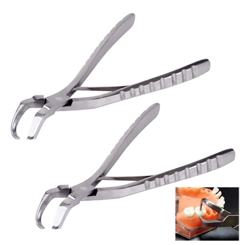 

2pcs/set Dentistry Tools Crown Extractor Plier Teeth Crown Remover Orthodontic Dental Forceps