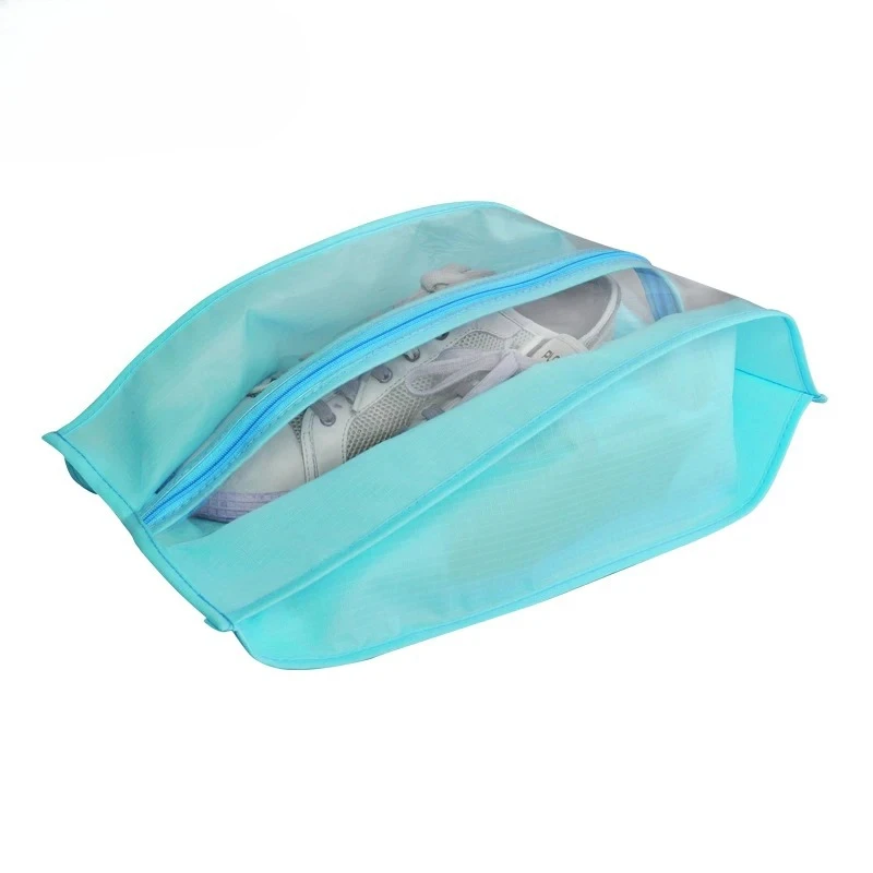 

Women Foldable Shoes Bag Travel Nylon Waterproof Transparent Shoes Packing Organizers Storage Bag Pouch Portable Shoes Cover