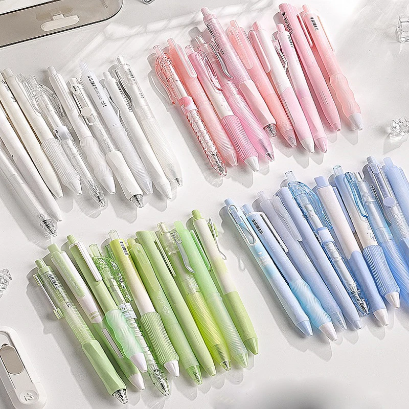 شخصية جل مجموعة أقلام مكافحة متعب الأيدي لينة قبضة قلم أسود مكافحة الحبر حجب مكافحة لطخة المحمولة الكتابة امتحان ملاحظة القرطاسية