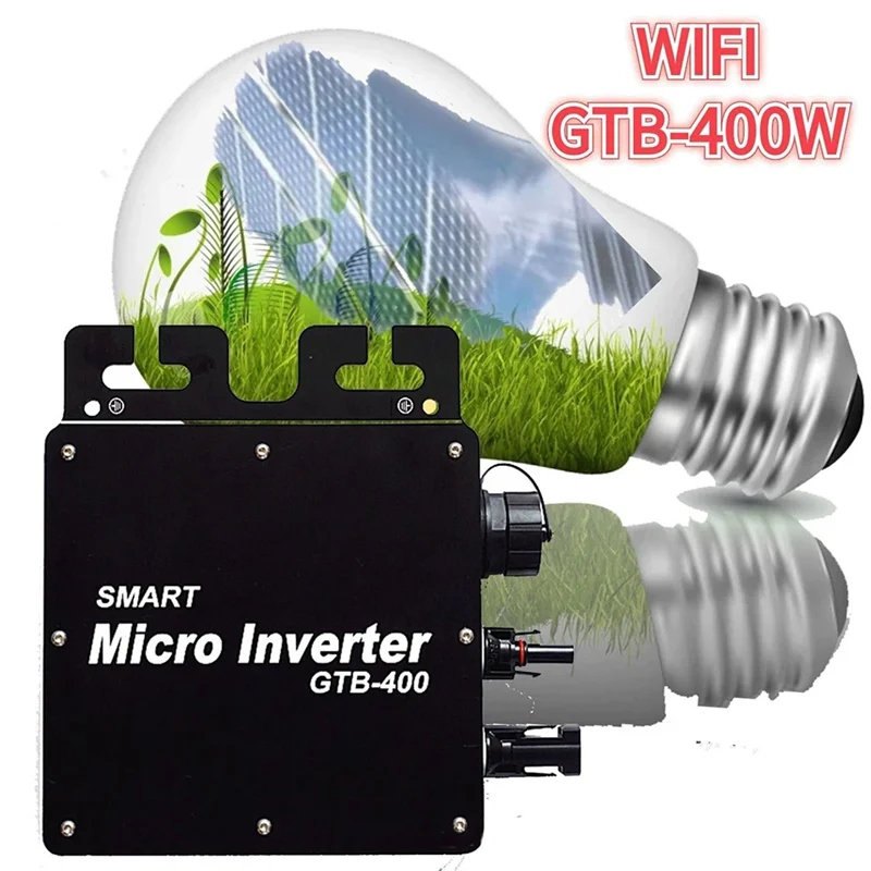 ABLL-Grid Tie Solar Inverter 400W Intelligent Microinverter 22-50VDC MPPT IP65 Wifi Pure Sine Wave Converter For 110V 220V Durab