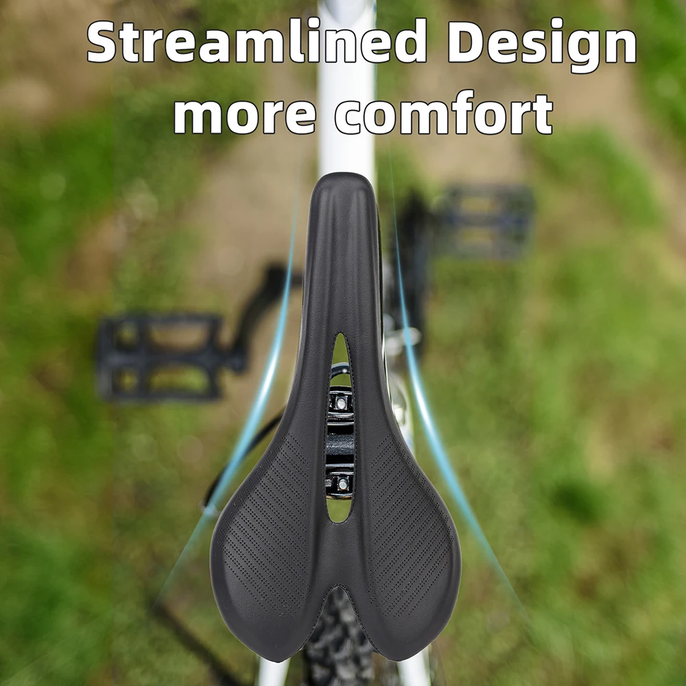 Super Light Carbon Bike Saddle, MTB Road, Carbon Fiber Bicycle Seat, Comfortable Leather, EVA, Cycling Racing Cushions