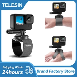 TELESIN 360 Degree Rotation Hand Wrist Strap for GoPro Hero 12 11 10 9 Band Holder Mount For Insta360 Osmo Action 4 Xiaomi Yi 4K