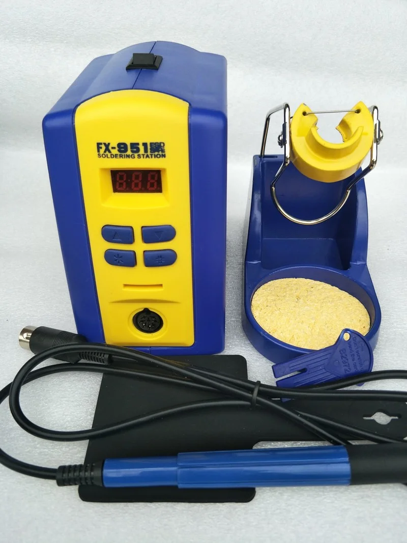 FX 951 220V 75W Digital Thermostatic Soldering Station Solder Electric Soldering Iron Welding Wire