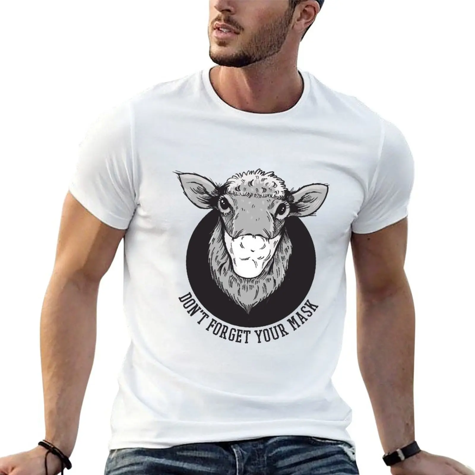 Masked Sheep T-Shirt man graphic t shirt man t shirts high quality luxury brand t shirt for man T-shirt
