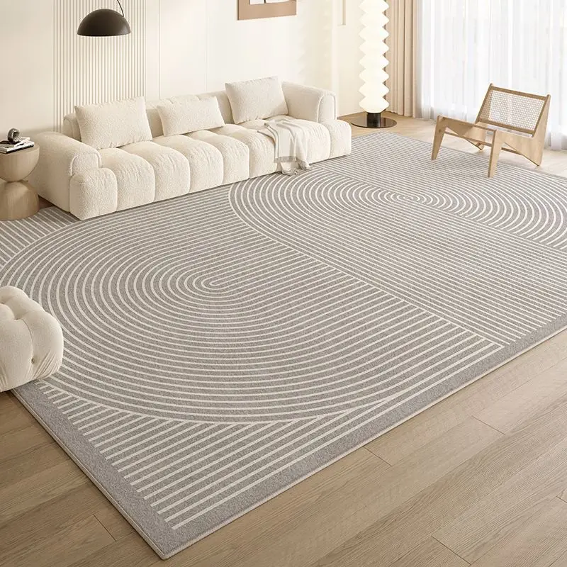 VIKAMA Korean Minimalist Geometric Style Large Carpet Living Room Bedroom Anti Slip Soft Floor Mat Home Decor
