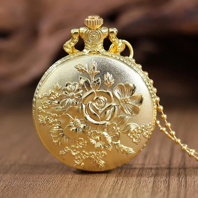 Mens gold pocket watch deals