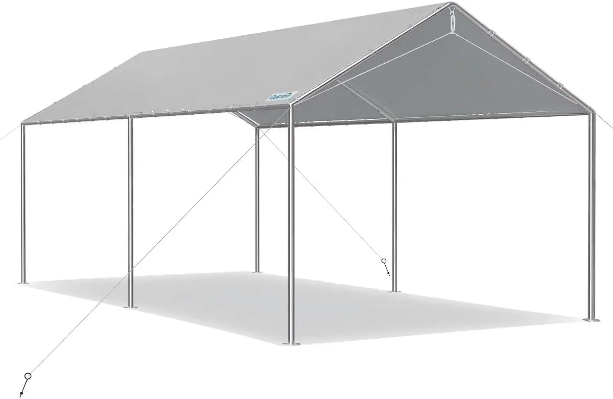 10X15ft Upgraded Heavy Duty Car Carport Car Canopy Carport Canopy Portable Garage Shelter Boat Shelter Party Tent with 3 Reinfor